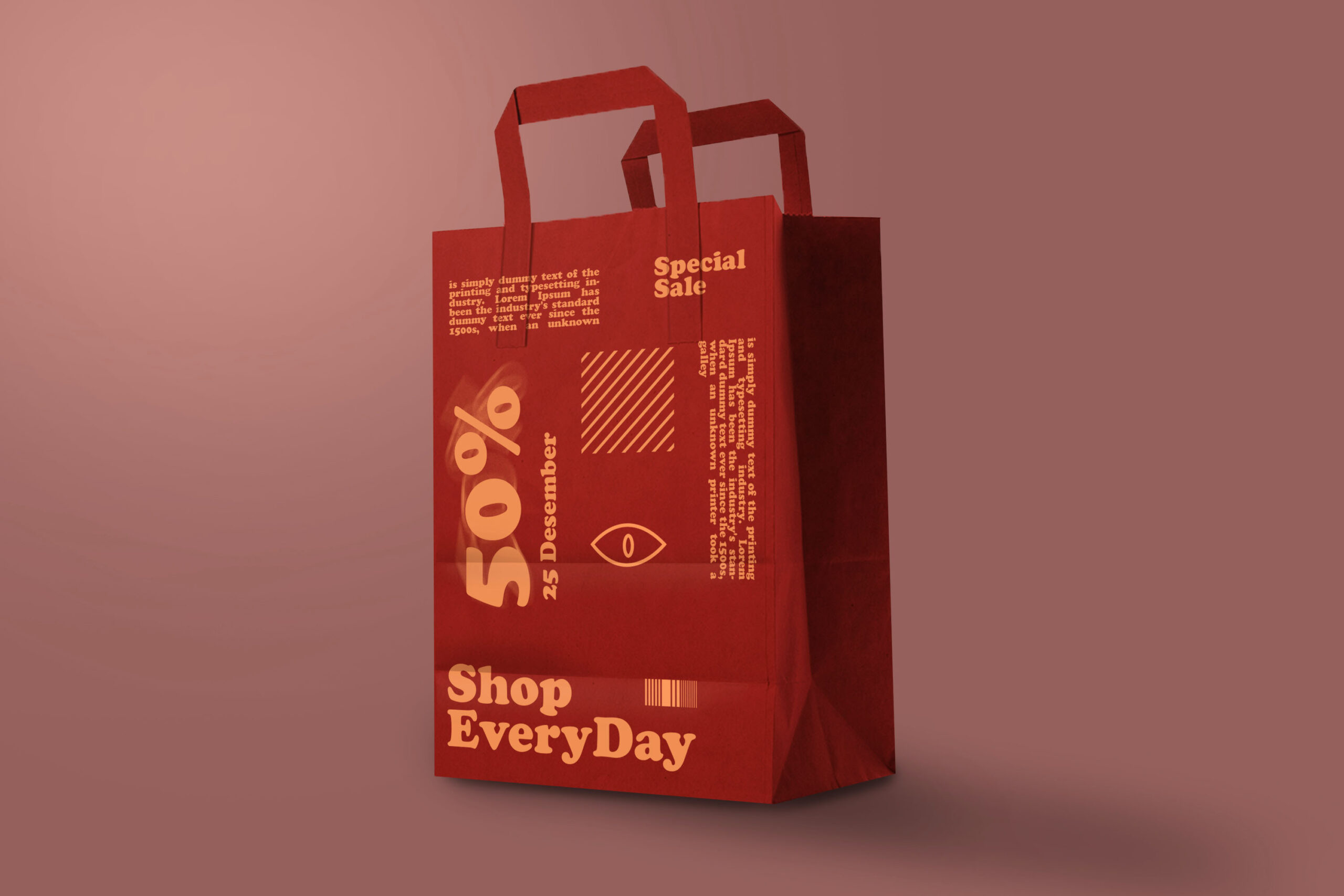 Realistic Paper bag mockups